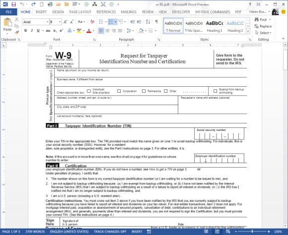 Uređivanje PDF dokumenta u Wordu