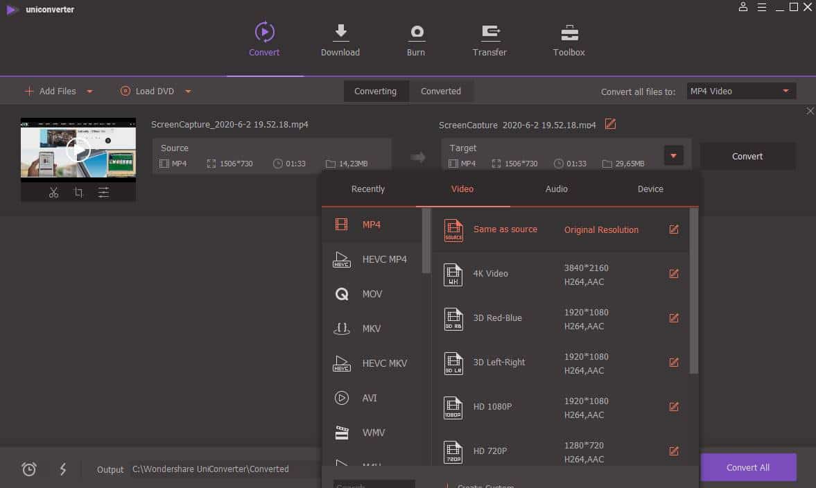 Wondershare uniconverter video editor
