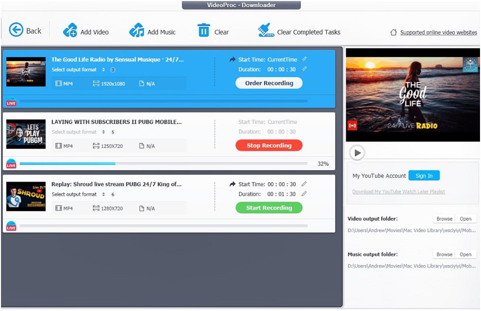 Video download VideoProc