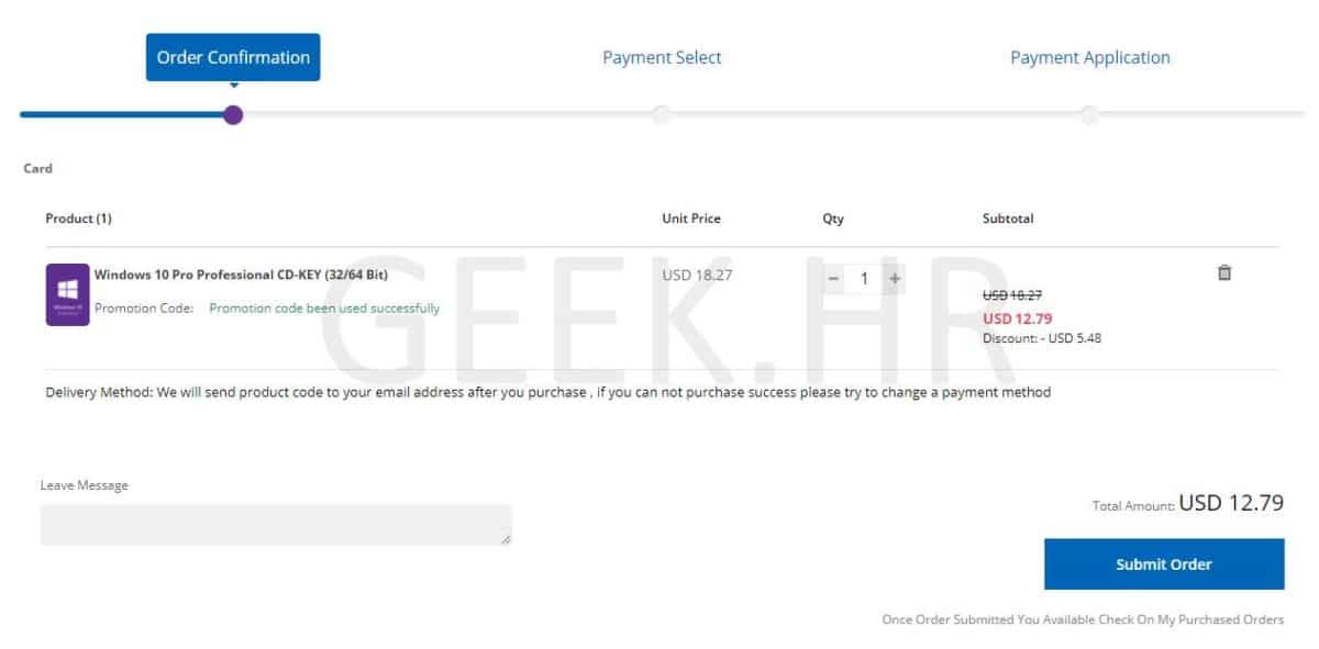 Promotivni KOD za Windows 10 licencu
