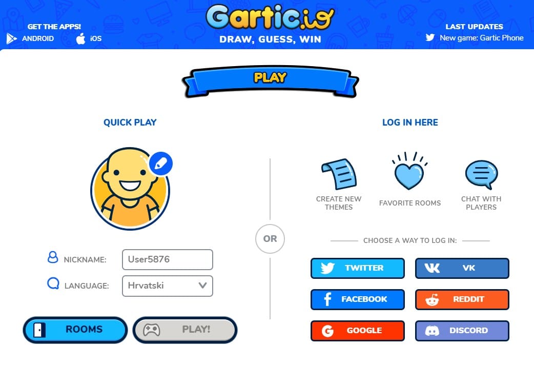 Igrice za djecu - Gartic.io