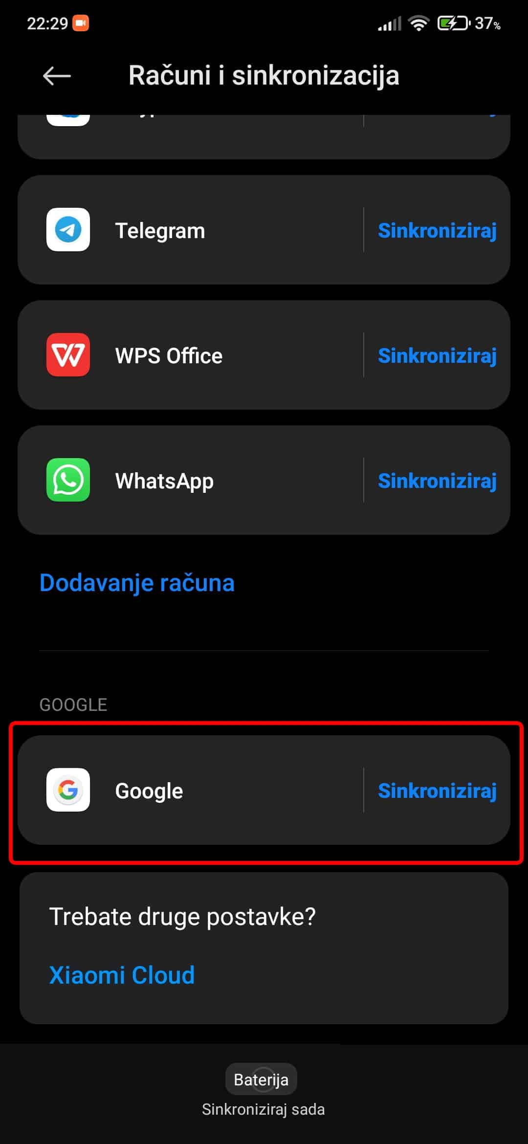 Ukloniti Gmail račun s mobitela