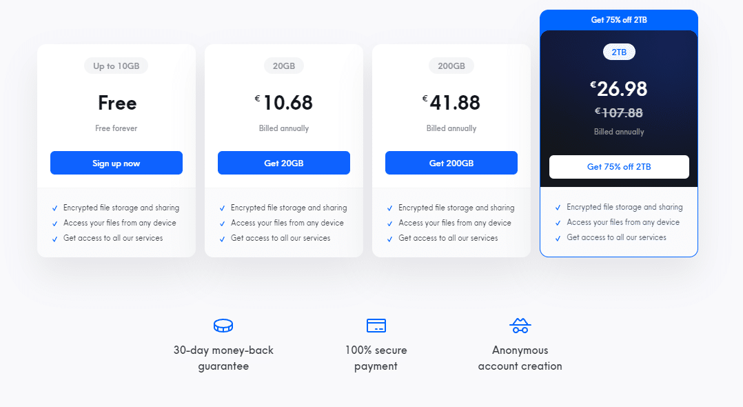 Internxt Drive cijene