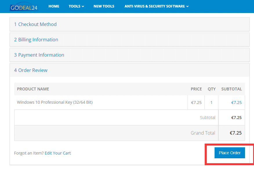 završetak narudžbe