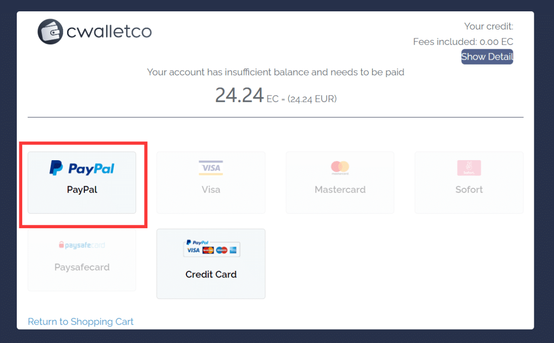 Na kraju, možete odabrati upotrebu PayPala za dovršetak plaćanja.