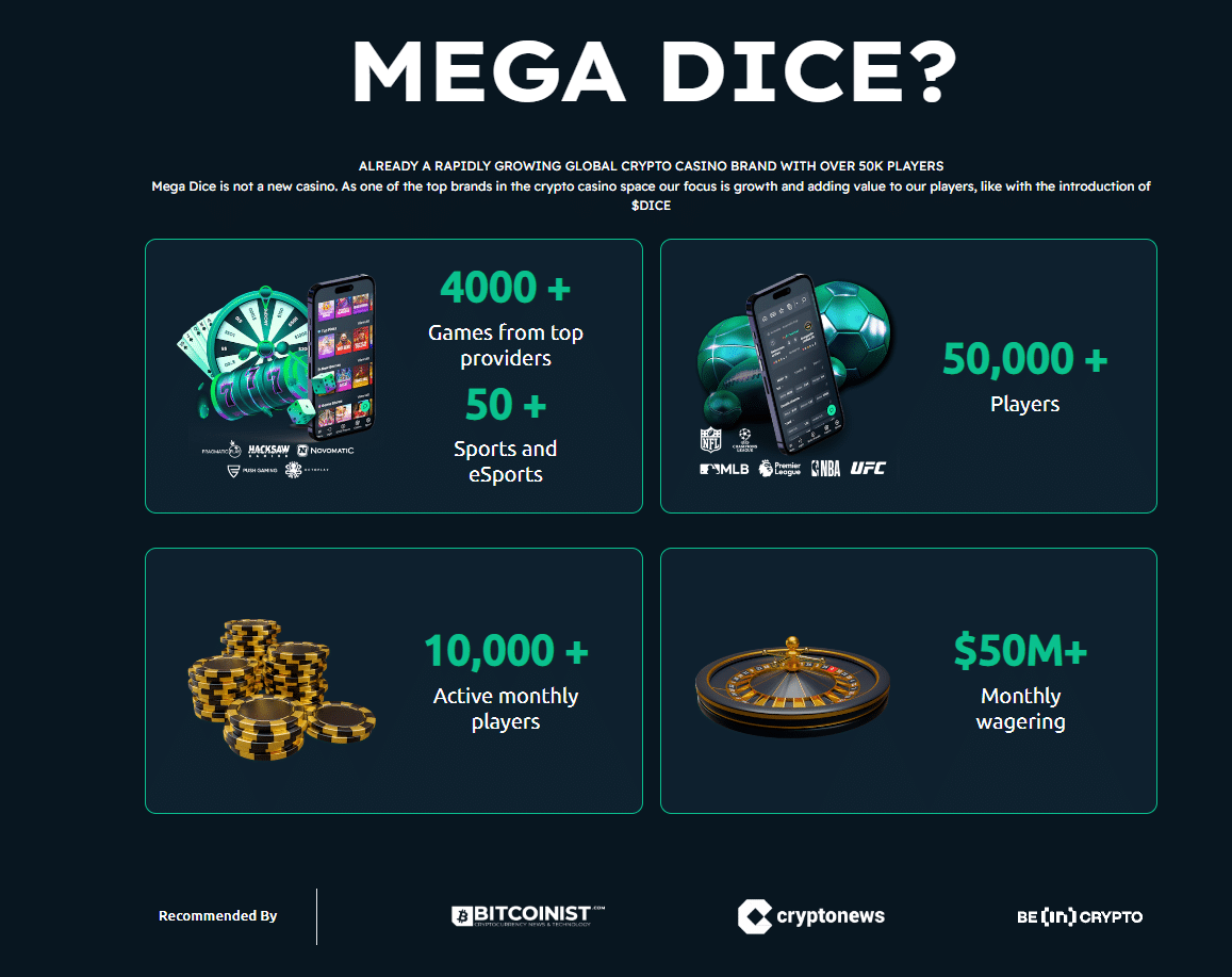 Staking, airdrop i kripto nagrade pokreću potražnju za DICE